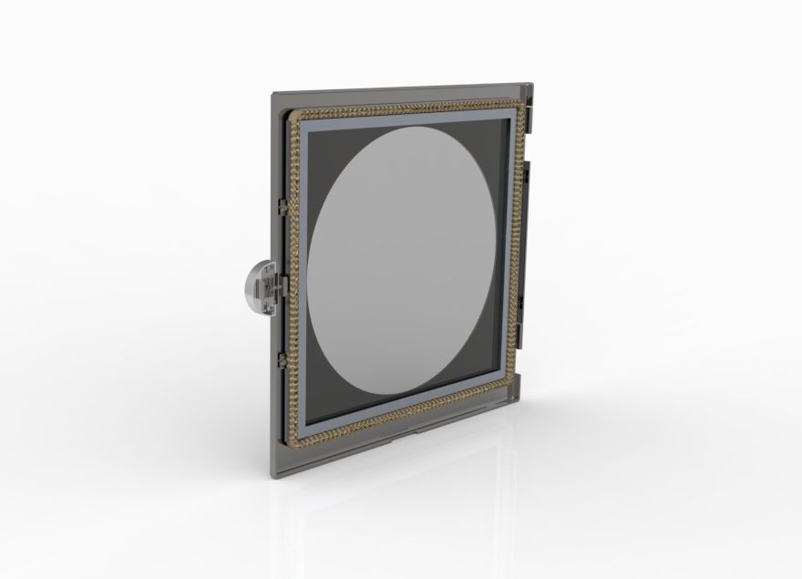 Rendering of stove door